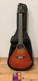 12strunná kytara Ashton D20/12 TSB +kvalitní futrál