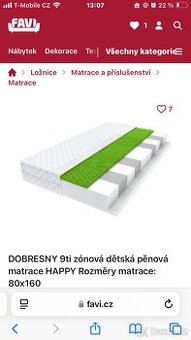 DOBRESNY dětská matrace
