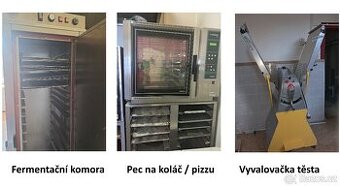 Fermentační komora, pec na koláč / pizzu a vyvalovačk těst