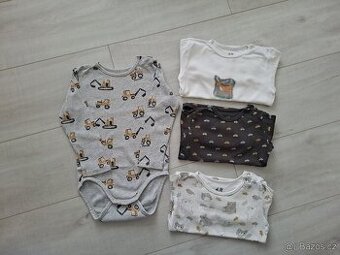 4 x body H&M s autama a se zvířátkama, vel.92