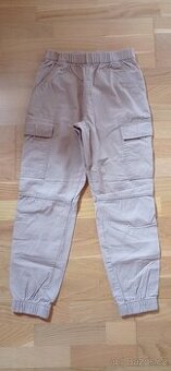 Hnědé plátěné kalhoty H&M