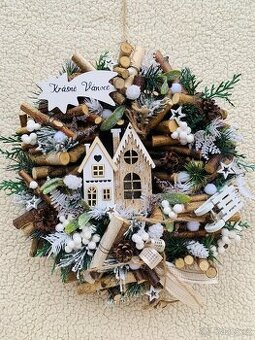 Originální trvanlivý Vánoční/Adventní závěsný věnec