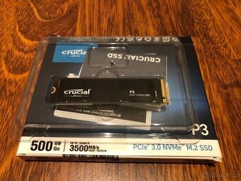 SSD disk Crucial P3 500GB | 98% | záruka