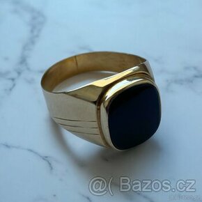 Masivní PÁNSKÝ zlatý prsten – 4,70g.