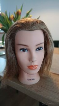 Cvičná hlava Isaline 100% vlasy