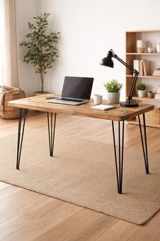 Kovové nohy Hairpin 70 cm – 12 ks (černé)