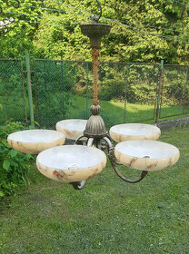 starožitný mosazný lustr