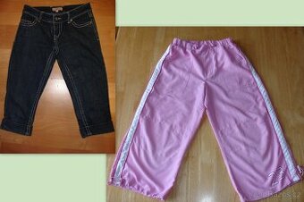 24x dívčí 3/4 kalhoty a kraťasy vel.140-164 - levně prodám