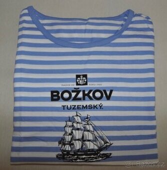 Pruhovaná dámská trička Božkov tuzemský