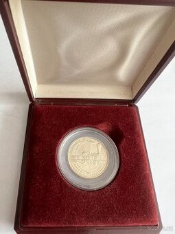 střibrná,proof,50kčs železnice Břeclav Brno, exportní balení