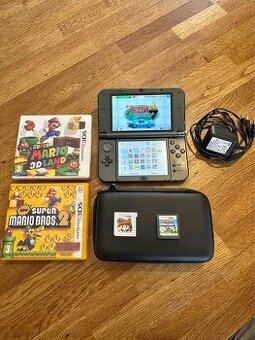 Nintendo 3DS XL (modnutý) + příslušenství, IPS displej