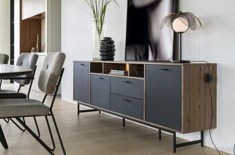 Moderní industriální skříň/komoda - Torano 230 cm