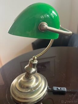 Stolní lampa v bankéřském stylu, náhr.dily