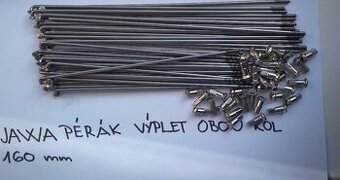 Jawa pérák 150mm a 160mm výplety kol, nové, nerez, české