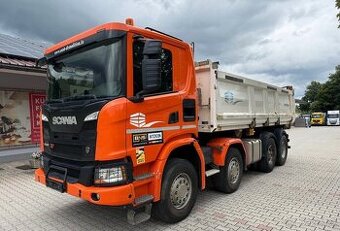 Scania G 500 XT 8x4 BORDMATIC třístranný sklápěč