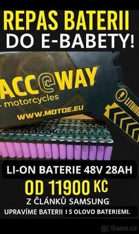 E-Babeta, E-Fichtl, E-Moped – Li-ion baterie od 11 900 Kč