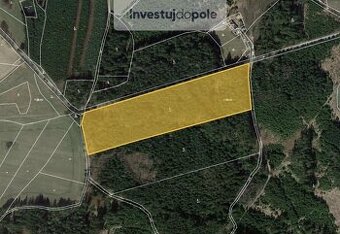 Prodej podílu 1/8 lesa 4 100 m², Milevsko - Klisín