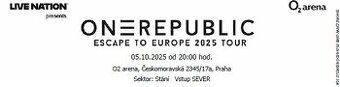 One Republic Praha 5.10.2025