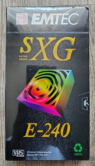 PRODÁM NEROZBALENOU VHS KAZETU EMTEC (BASF) SXG E-240