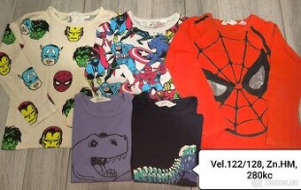 Trička dlouhý rukáv 122/128