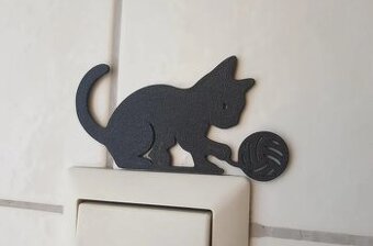 3D dekorace na vypínač – Kotě 🐱