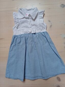 Bílomodré šaty vel 86 - 92