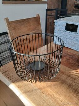 Nová kovová mísa na ovoce černé barvy 25cm průměr