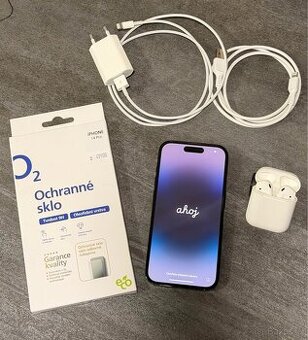 iPhone 14 Pro + AirPods 2 + tvrzené sklo