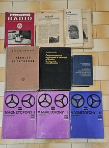 Elektrotechnické knihy a časopisy.