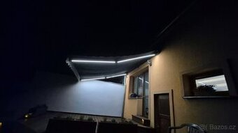 Elektrická markýza 400x350 antracit Led osvětlení