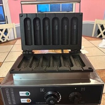 Komerční gril na 6 ks vaflových tyčinek