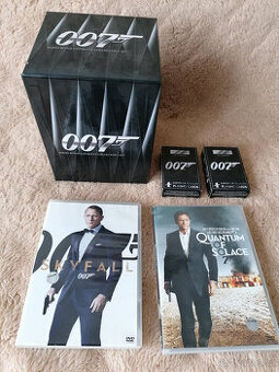 James Bond / Agent 007 sbírka 22 ks DVD + set karet na poker