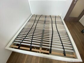 IKEA: MALM postel bílá 160x200 cm + 2x úložné díly+ 2x rošty