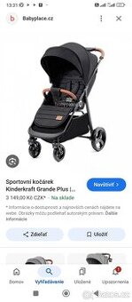 Prodám kočarek kinderkraft