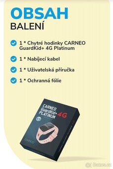 Dětské hodinky Carneo GuardKid+4G PLATINUM růžové - 1