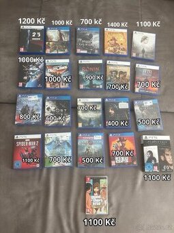 PRODÁM HRY NA PS5, PS4, a GTA NA NINTENDO