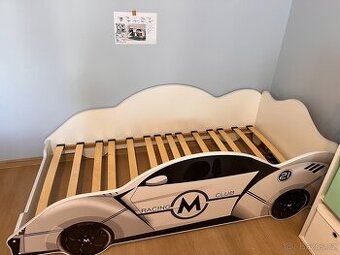 Dětská postel 90/180 auto s matrací