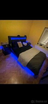 Luxusní LED postel s USB – moderní design