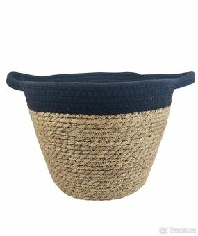 Úložný koš s bambusovým víkem 32 × 32 × 32 cm – nový