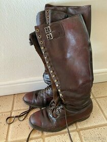 Vysoké kožené šněrovací boty