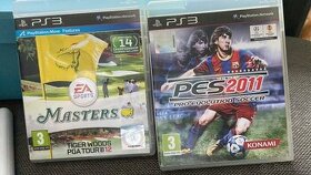 Prodám hry na PS3 - PES2011, Masters Tiger Woods 12