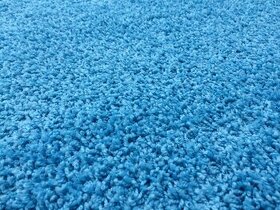 Metrážový koberec Color shaggy modrý