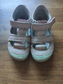 Dívčí šedo-ružové barefoot sandále, D.D.step, vel. 32
