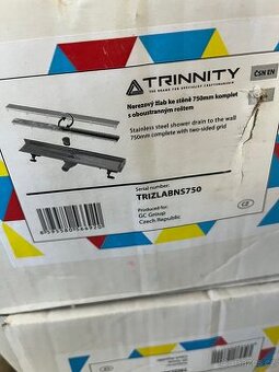 2x Nerezový žlab ke stěně 750mm