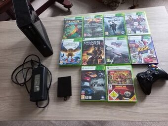 Prodám celý komplet Xbox 360 s 10 hrami