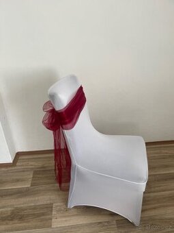 Svatební potahy na židle , ubrusy levně
