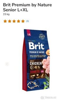 Granule BRIT PREMIUM BY NATURE senior L XL 15kg