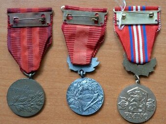 Medaile ČSSR 3 ks.