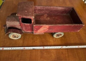 Starý velký dřevěný německý Mercedes (Německo, 40 cm)