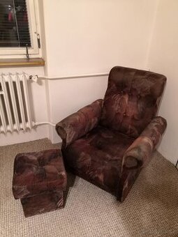 2x křeslo, 2x taburet